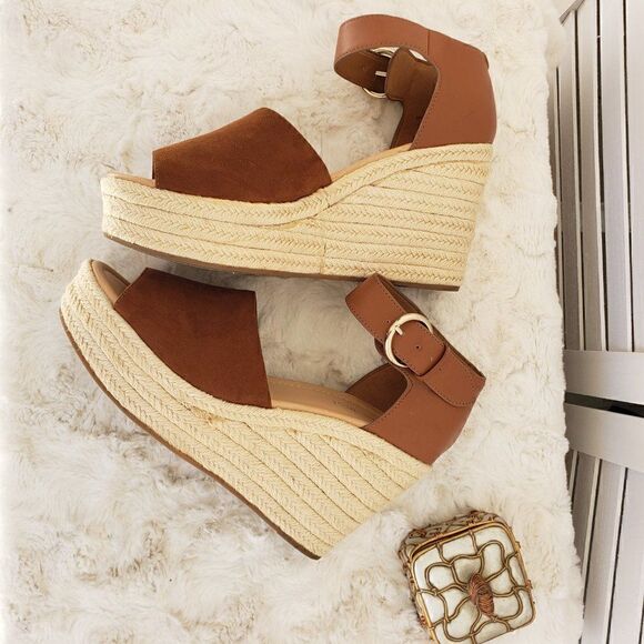 Nine West Adell Wedge Sandal Heels Size 10 - Picture 6 of 11